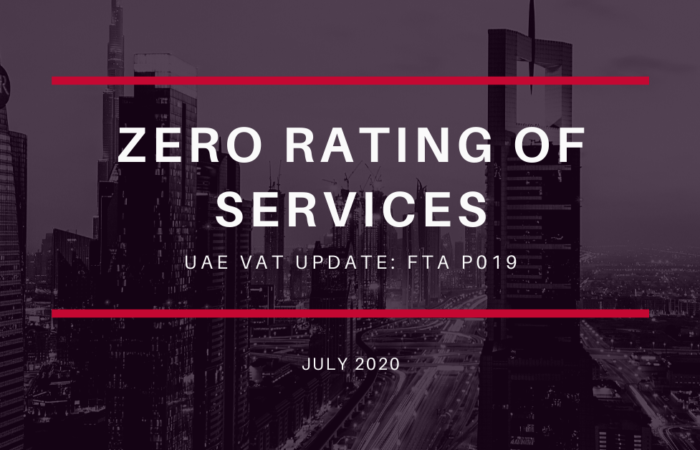 VAT update Zero Rating of Services
