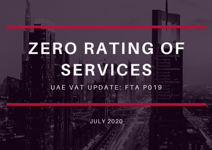 VAT update Zero Rating of Services