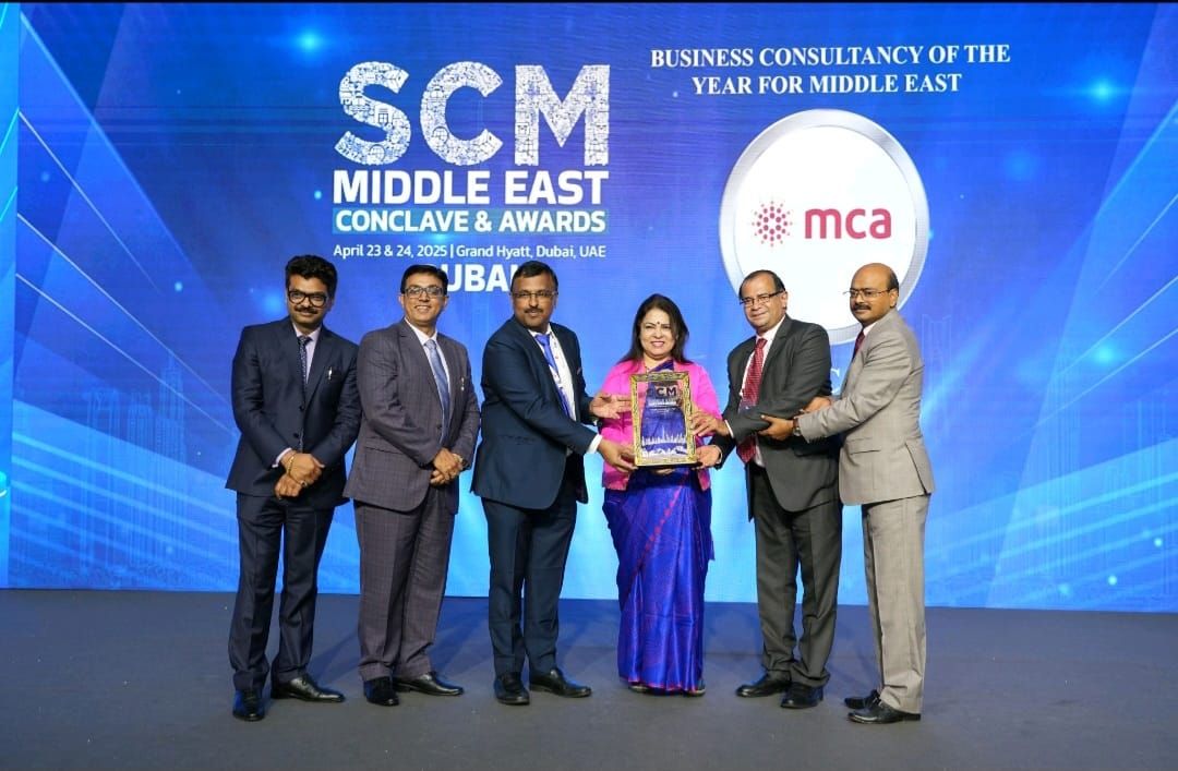 MCA wins "Business Consultancy of the Year for Middle East" MCA wins "Business Consultancy of the Year for Middle East"