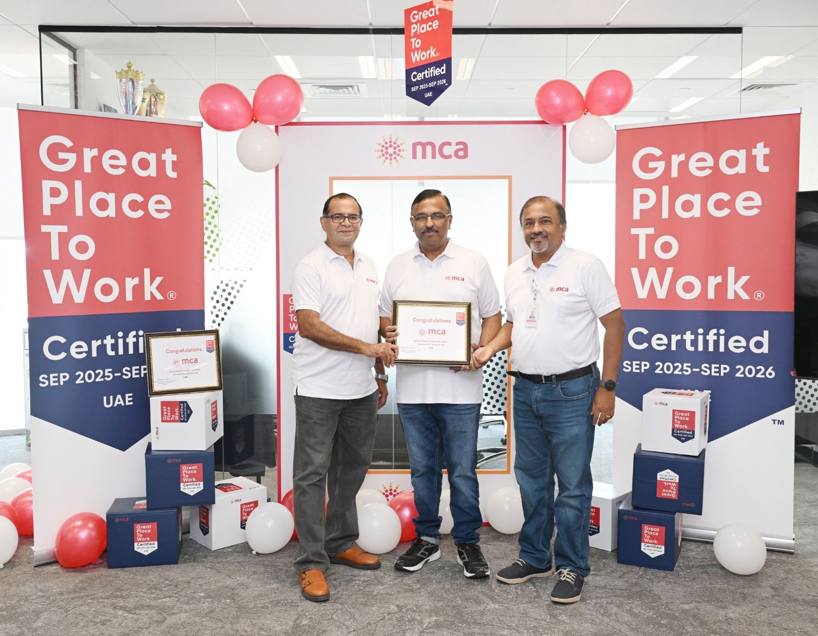 MCA Certified as a Great Place to Work MCA Certified as a Great Place to Work